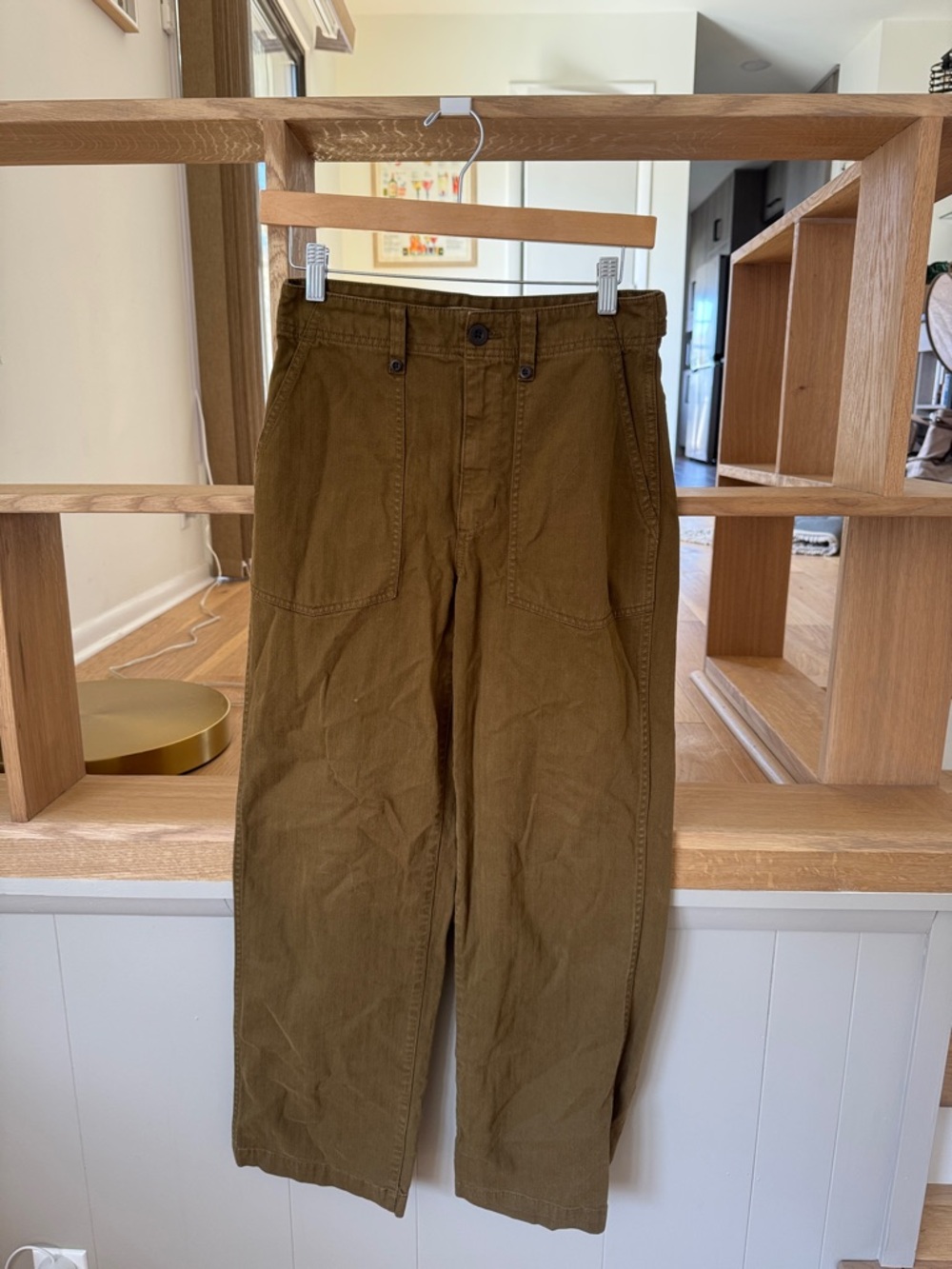 Women’s Madewell Work Pants in Olive Brown
